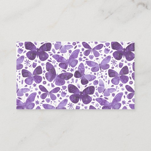 Vlinder Baby shower Luier Raffle Informatiekaartje (Achterkant)