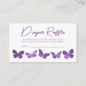 Vlinder Baby shower Luier Raffle Informatiekaartje (Voorkant)