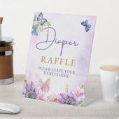 Vlinder Baby shower Luier Raffle Reclamebord Met Voetstuk (Insitu)