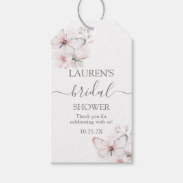 Vlinder Baby shower meisje cadeau Label Cadeaulabel