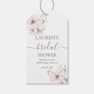 Vlinder Baby shower meisje cadeau Label Cadeaulabel