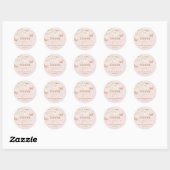 Vlinder Baby shower Meisje Classic Ronde Sticker (Vel)