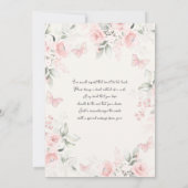 Vlinder Baby Shower Meisje Kaart (Achterkant)