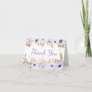 Vlinder Baby Shower met Bloemen Bedankkaart