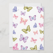 Vlinder Baby shower neutraal Kaart (Achterkant)