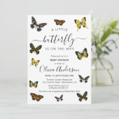 Vlinder Baby shower neutraal Kaart (Staand voorkant)