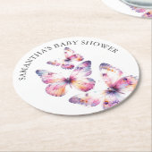 Vlinder Baby shower Onderzetters (Gebogen)