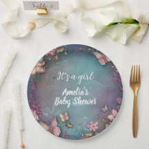 Vlinder Baby shower Paarse