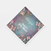 Vlinder Baby shower Paarse Servet (Hoek)