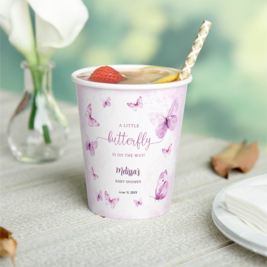 Vlinder Baby Shower Papieren Bekers (Insitu)