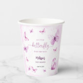 Vlinder Baby Shower Papieren Bekers (Voorkant)