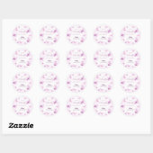 Vlinder Baby Shower Ronde Sticker (Vel)