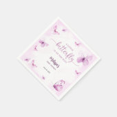 Vlinder Baby Shower Servet (Hoek)