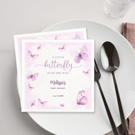 Vlinder Baby Shower Servet