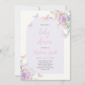 Vlinder Baby Shower Uitnodiging (Voorkant)