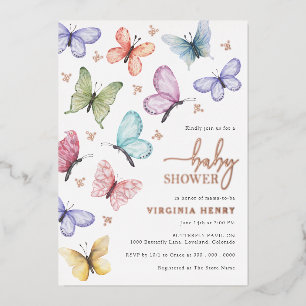 Vlinder Baby Shower Uitnodiging