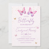 Vlinder Baby Shower Uitnodiging (Voorkant)