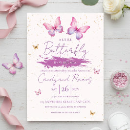 Vlinder Baby Shower Uitnodiging