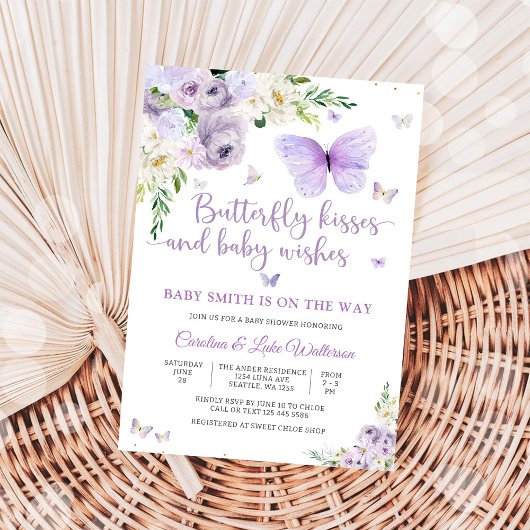 Vlinder Baby Shower Uitnodiging