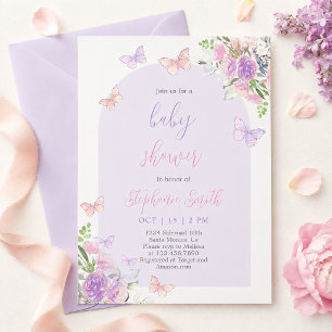 Vlinder Baby Shower Uitnodiging