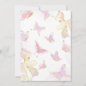 Vlinder Baby Shower Uitnodiging template (Achterkant)