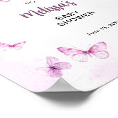 Vlinder Baby Shower Welkom Poster (Hoek)