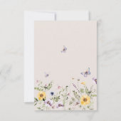 Vlinder Baby shower Wildflower Bedankkaart (Achterkant)