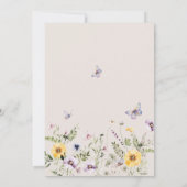 Vlinder Baby shower Wildflower Kaart (Achterkant)