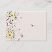 Vlinder Baby shower Wildflower Luier Raffle Informatiekaartje (Achterkant)