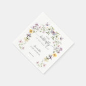 Vlinder Baby shower Wildflower Servet (Hoek)
