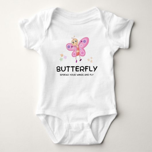 Vlinder baby T-shirt (Voorkant)