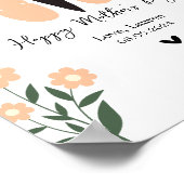 Vlinder Baby voetafdruk Poster (Hoek)