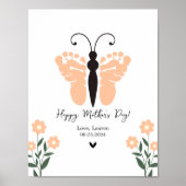 Vlinder Baby voetafdruk Poster (Voorkant)