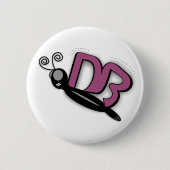 VLINDER BADGE RONDE BUTTON 5,7 CM (Voorkant)