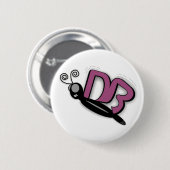 VLINDER BADGE RONDE BUTTON 5,7 CM (Voorkant /achterkant)