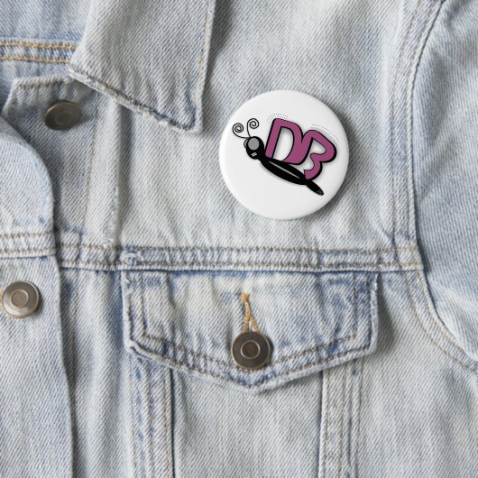 VLINDER BADGE RONDE BUTTON 5,7 CM (In situ)