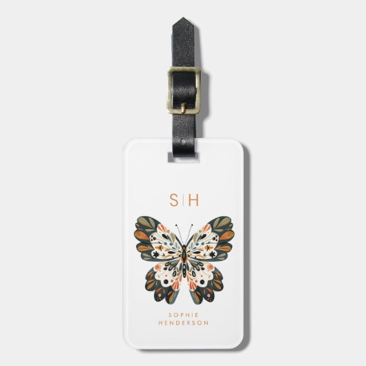 Vlinder Bagage Label (Voorkant verticaal)