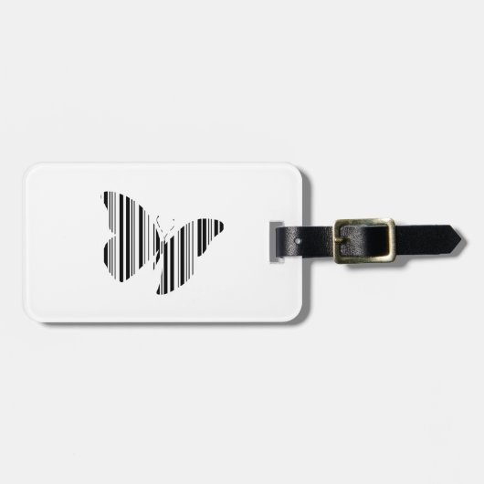 VLINDER BAR CODE Vlinders Patroon Ontwerp Bagagelabel (Voorkant horizontaal)
