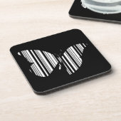 VLINDER BAR CODE Vlinders Patroon Ontwerp Drankjes Onderzetter (Linkerzijde)