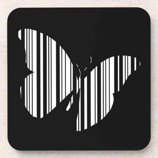 VLINDER BAR CODE Vlinders Patroon Ontwerp Drankjes Onderzetter (Voorkant)