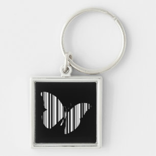 VLINDER BAR CODE Vlinders Patroon Ontwerp Sleutelhanger