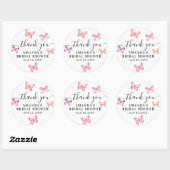 Vlinder bedank sticker Klassieke Ronde Sticker (Vel)