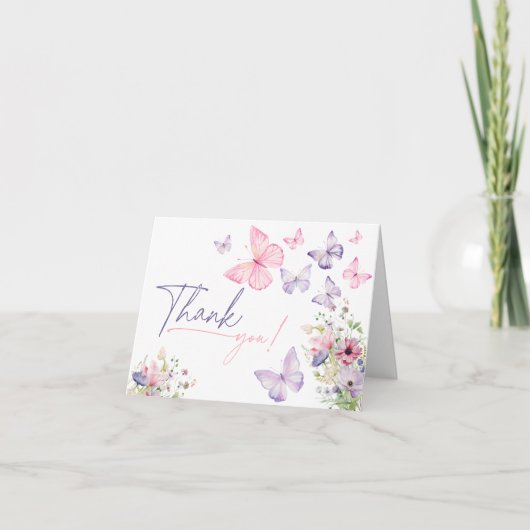 Vlinder bedankkaart  (Voorkant)