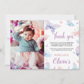 Vlinder Bedankkaartje Tuinfeestje Bedankkaart (Voorkant)