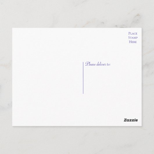 Vlinder Bedankt Bloemenkrans Blauwe Vlinders Briefkaart (Achterkant)