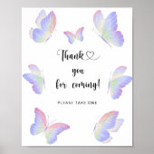 Vlinder \ Bedankt voor het komen  Poster (Voorkant)