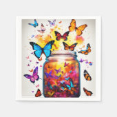 "Vlinder bedrukt papier servet set" (Voorkant)