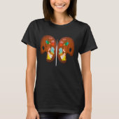 Vlinder. Beeldende kunst. Artiest Palette. Grappig T-shirt (Voorkant)