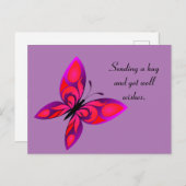 Vlinder Beterschap Ansichtkaart Briefkaart (Voorkant / Achterkant)