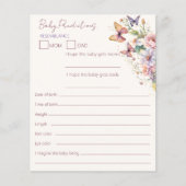 Vlinder betoverde baby voorspellingen advies kaart (Voorkant)